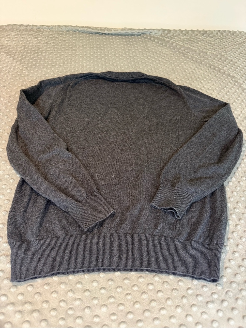 Perry Ellis Men's Charcoal Gray Crewneck Sweater cotton and modal Cottagecore - Picture 6 of 6